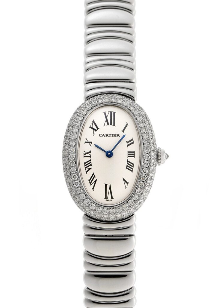 カルティエ - ベニュワール SM ベゼルダイヤ | CARTIER | WB500651 | WG シルバー文字盤 クォーツ ブレスレット | 中古