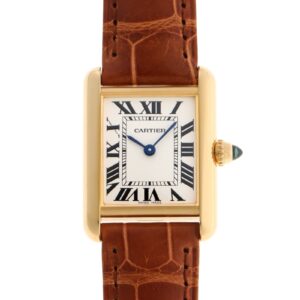 カルティエ - タンク ルイ カルティエ SM | CARTIER | W1529856 | YG シルバー文字盤 クォーツ レザー