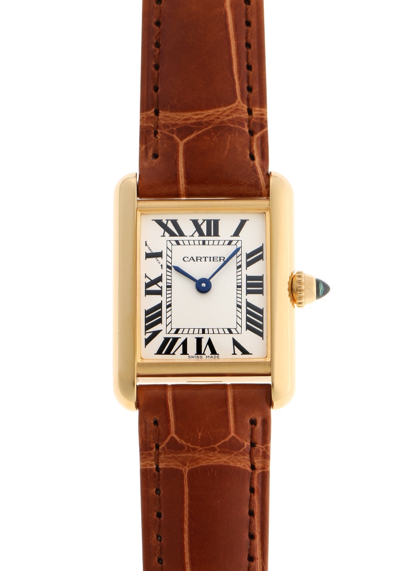 カルティエ - タンク ルイ カルティエ SM | CARTIER | W1529856 | YG シルバー文字盤 クォーツ レザー