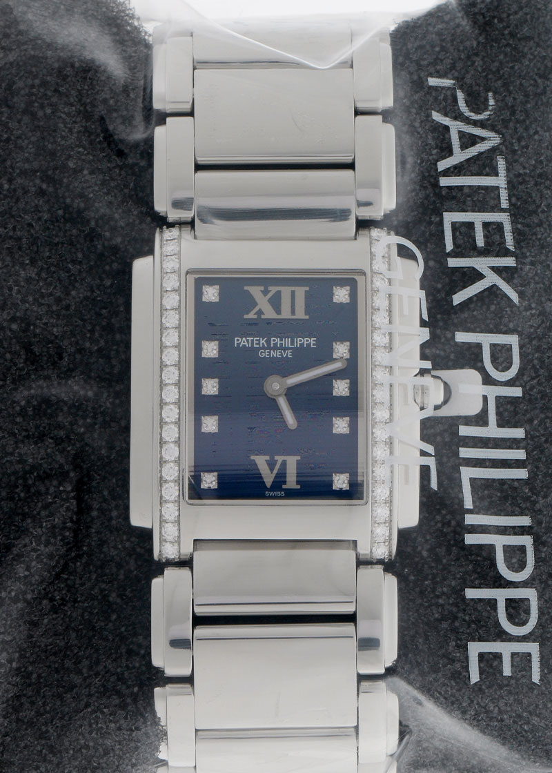 パテックフィリップ - Twenty4 | PATEK PHILIPPE | 4910/10A-012 | SS ブルー文字盤 クォーツ ブレスレット | レストア