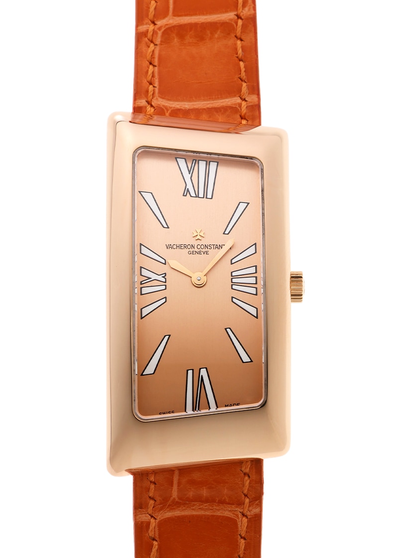 ヴァシュロンコンスタンタン - アシメトリカル グランカーブ | VACHERON CONSTANTIN | 25010/OOOR-9121 | RG ピンク文字盤 クォーツ レザー | 中古