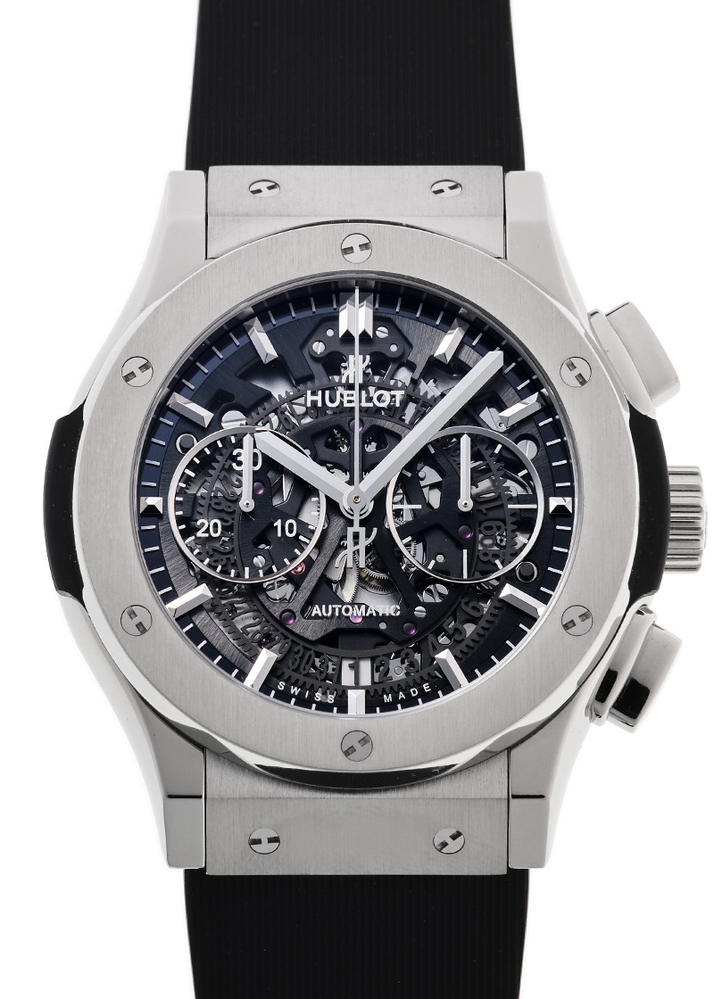 ウブロ - アエロフュージョン クロノグラフ | HUBLOT | 525.NX.0170.RX | TI スケルトン文字盤 自動巻き ラバー | 中古