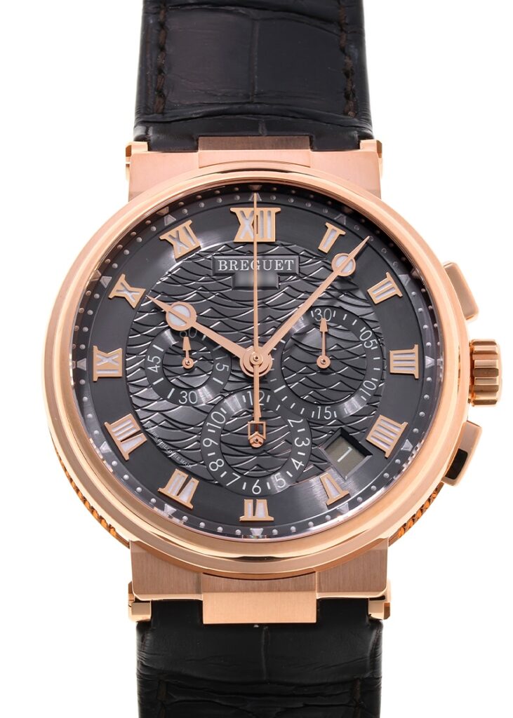 ブレゲ - マリーン クロノグラフ | BREGUET | 5527BR/G3/9WV | RG グレー文字盤 自動巻き レザー | 中古