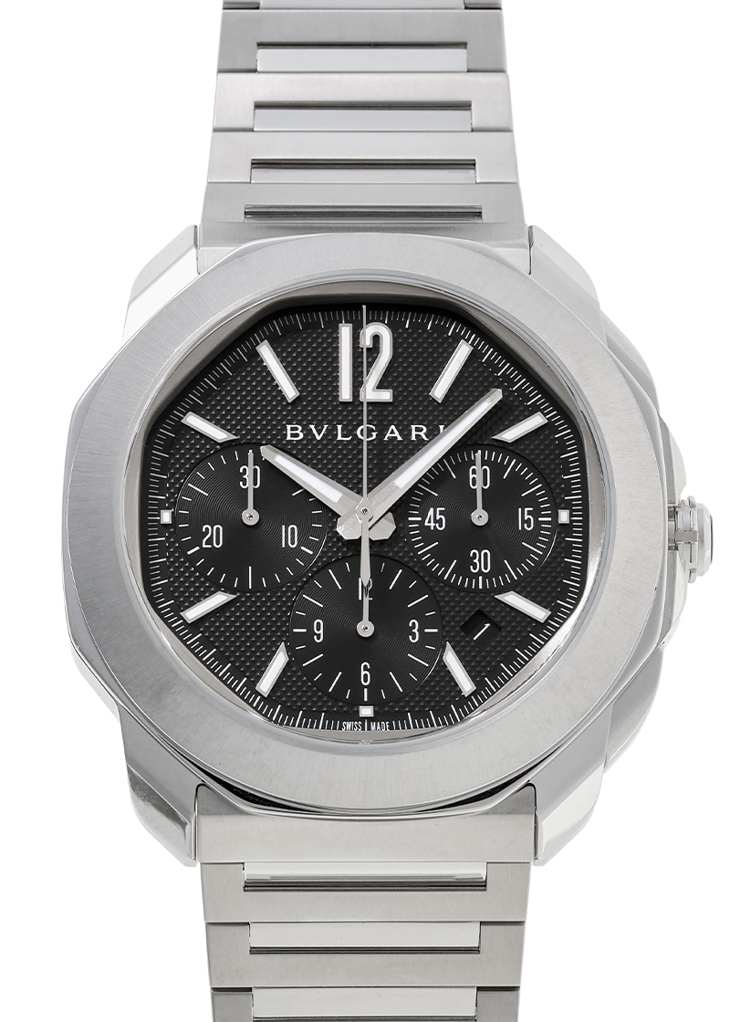 ブルガリ - オクト ローマ | BVLGARI | 103471(OC42SCH) | SS 黒文字盤 自動巻き ブレスレット | 中古
