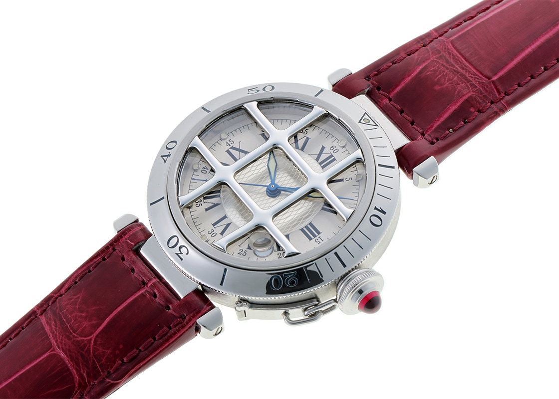 カルティエ - パシャ グリッド 150周年記念モデル | CARTIER | W3102255 | SS シルバー文字盤 自動巻き レザー | 中古