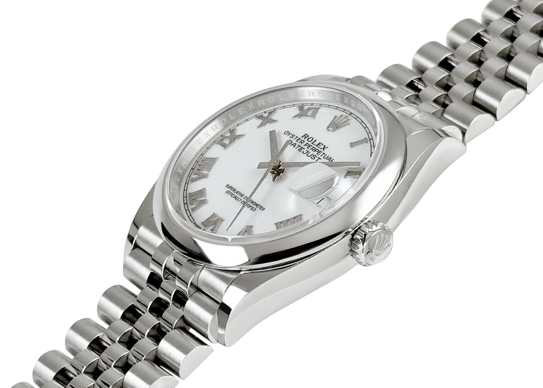 ロレックス - オイスター パーペチュアル デイトジャスト36 | ROLEX | 126200 | SS 白/ローマ文字盤 自動巻き ブレスレット | 中古