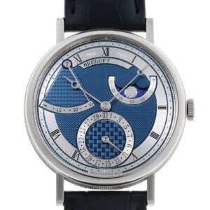 ブレゲ - クラシック パワーリザーブ ムーンフェイズ | BREGUET | 7137BB/Y5/9VU | WG ブルー文字盤 自動巻き レザー | 中古