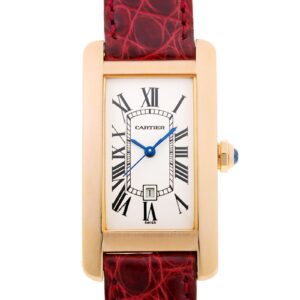 カルティエ - タンクアメリカン MM | CARTIER | W2620030 | PG シルバー文字盤 自動巻き レザー | 中古