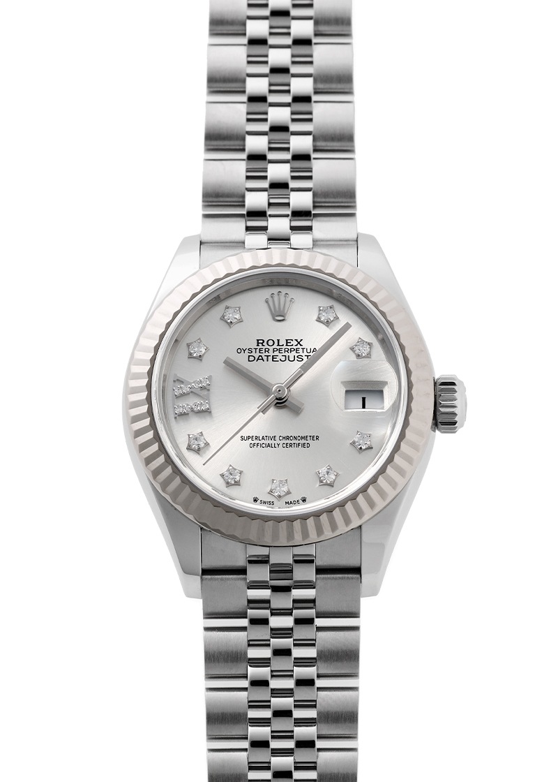 ロレックス - オイスター パーペチュアル デイトジャスト IXダイヤ スターダイヤ | ROLEX | 279174G | WG&SS シルバー文字盤 自動巻き ブレスレット | 中古