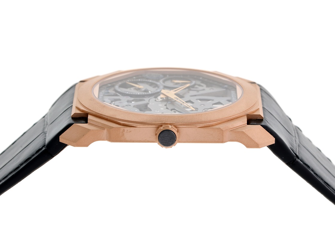 ブルガリ - オクト フィニッシモ | BVLGARI | 102946 | RG スケルトン文字盤 手巻き レザー | 中古