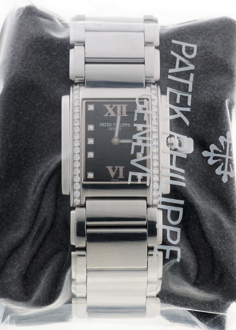 パテックフィリップ - Twenty-4 | PATEK PHILIPPE | 4910/10A-001 | SS 黒文字盤 クォーツ ブレスレット | 中古