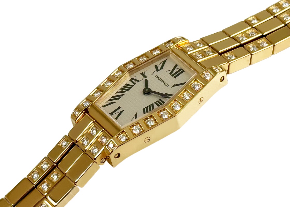 カルティエ - ヘキサゴナル ラニエールSM | CARTIER | WJ2008XC | YG シルバー文字盤 クォーツ ブレスレット | 委託品 | 中古