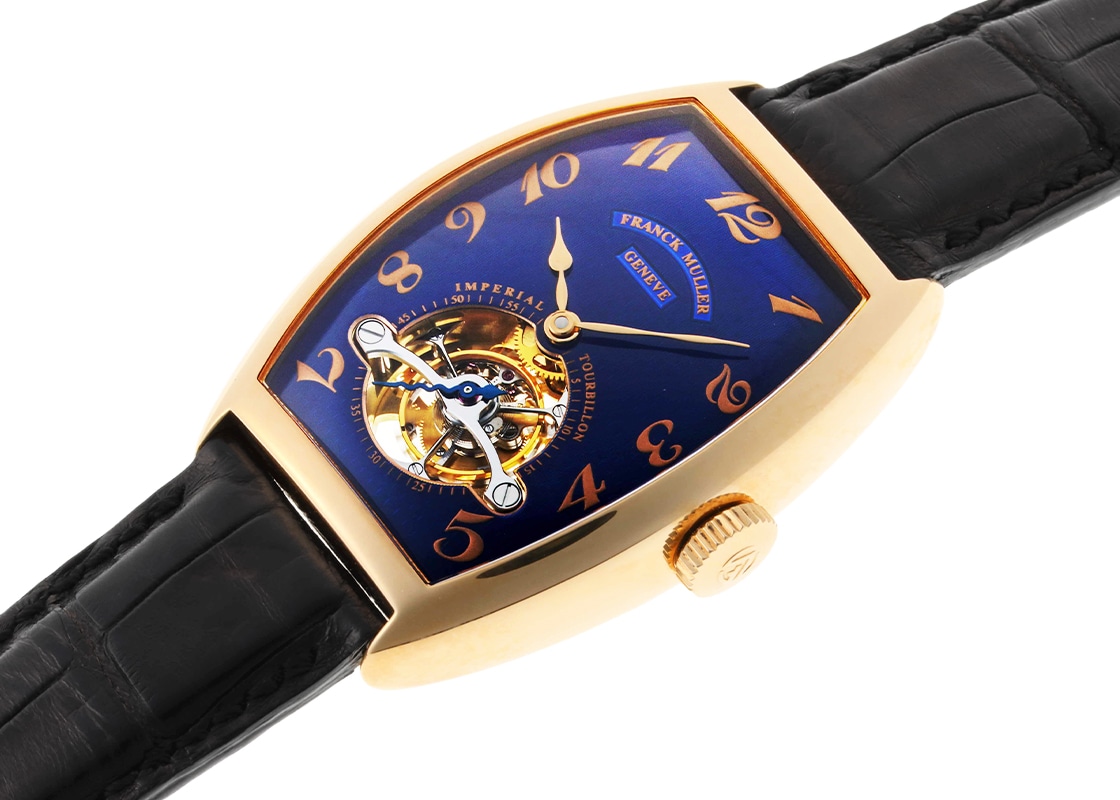 フランクミュラー - インペリアル トゥールビヨン | FRANCK MULLER | 5850T | PG ブルー文字盤 手巻き レザー | 委託品 | 中古