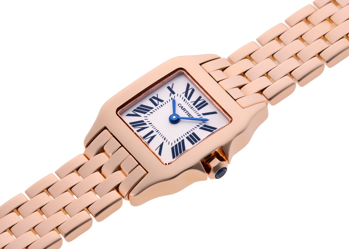 カルティエ - サントス ドゥモワゼル SM | CARTIER | W25073X9 | PG シルバー文字盤 クォーツ ブレスレット | 中古