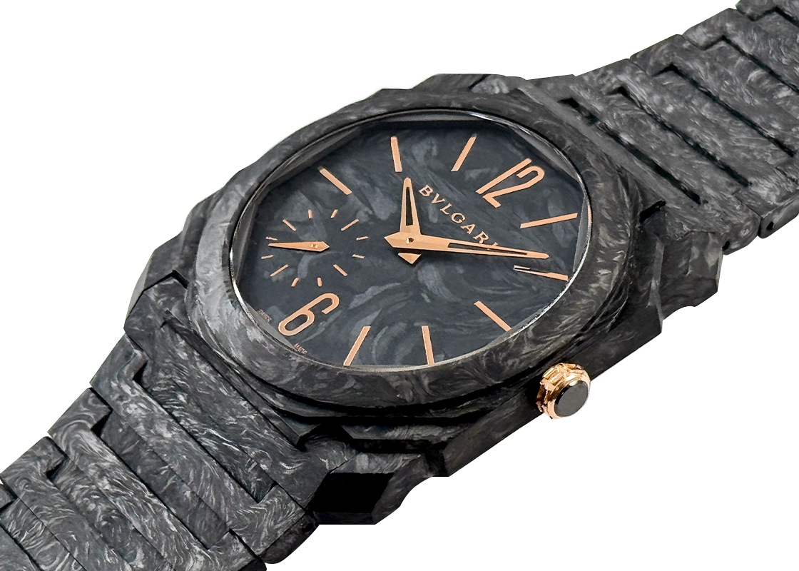 ブルガリ - オクト フィニッシモ カーボンゴールド オートマティック | BVLGARI | 103779 | カーボン グレー文字盤 自動巻き ブレスレット | 委託品 | 中古