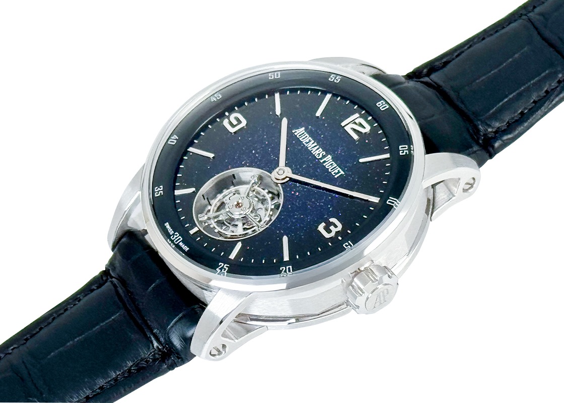 オーデマピゲ - CODE11.59 バイオーデマピゲ フライング トゥールビヨン | AUDEMARS PIGUET | 26396BC.OO.D002CR.01 | WG アベンチュリンエナメル文字盤 自動巻き レザー | 委託品 | 中古