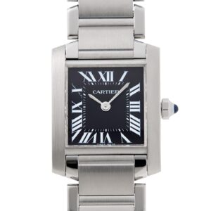 カルティエ - タンクフランセーズ SM | CARTIER | W51026Q3 | SS 黒文字盤 クォーツ ブレスレット | 中古