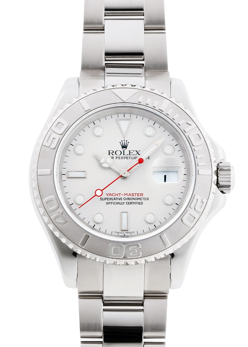 ロレックス - オイスター パーペチュアル ヨットマスター | ROLEX | 16622 | PT&SS シルバー文字盤 自動巻き ブレスレット | 中古