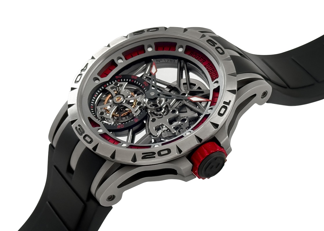 ロジェデュブイ - エクスカリバー スパイダー モノトゥールビヨン 88本限定 | ROGER DUBUIS | DBEX0545 | TI(DLC) スケルトン文字盤 手巻き ラバー | 委託品 | 中古