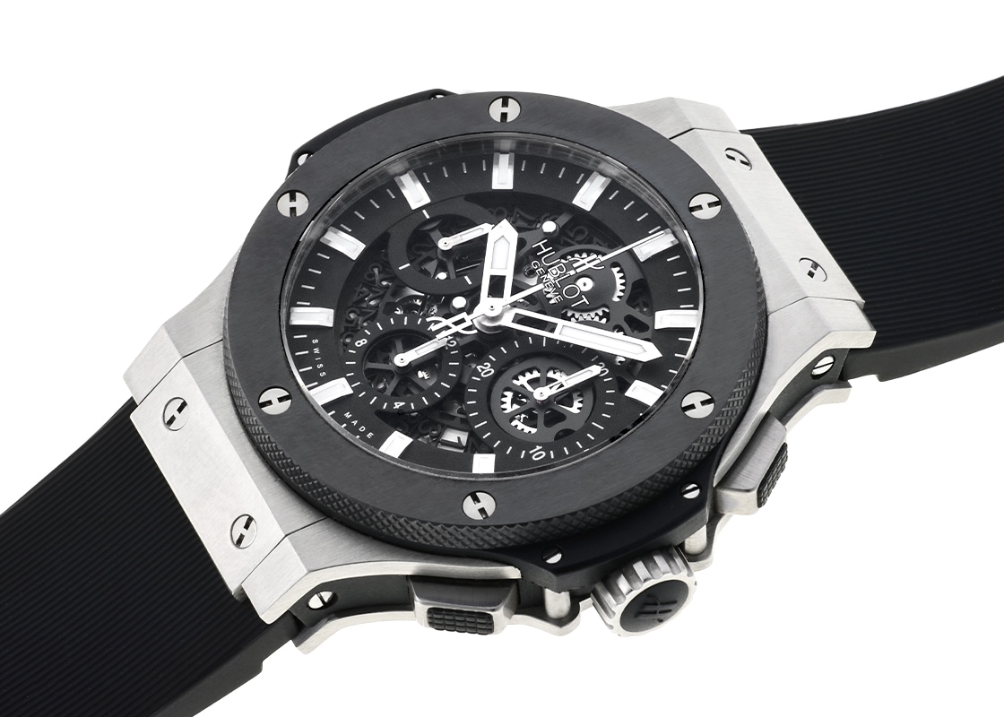ウブロ - ビッグバン アエロバン スチールセラミック | HUBLOT | 311.SM.1170.GR | SS スケルトン文字盤 自動巻き ラバー | 中古