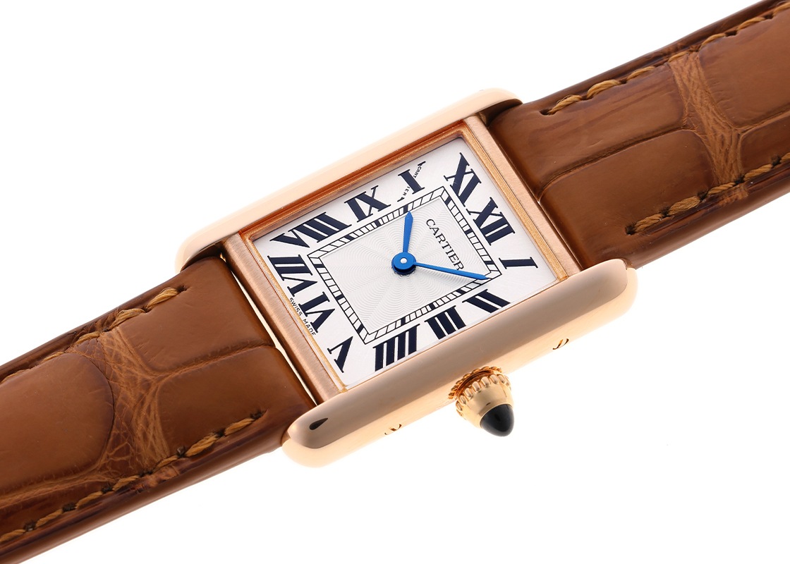 カルティエ - タンクルイ カルティエ SM | CARTIER | WGTA0010 | PG シルバー文字盤 手巻き レザー | 中古