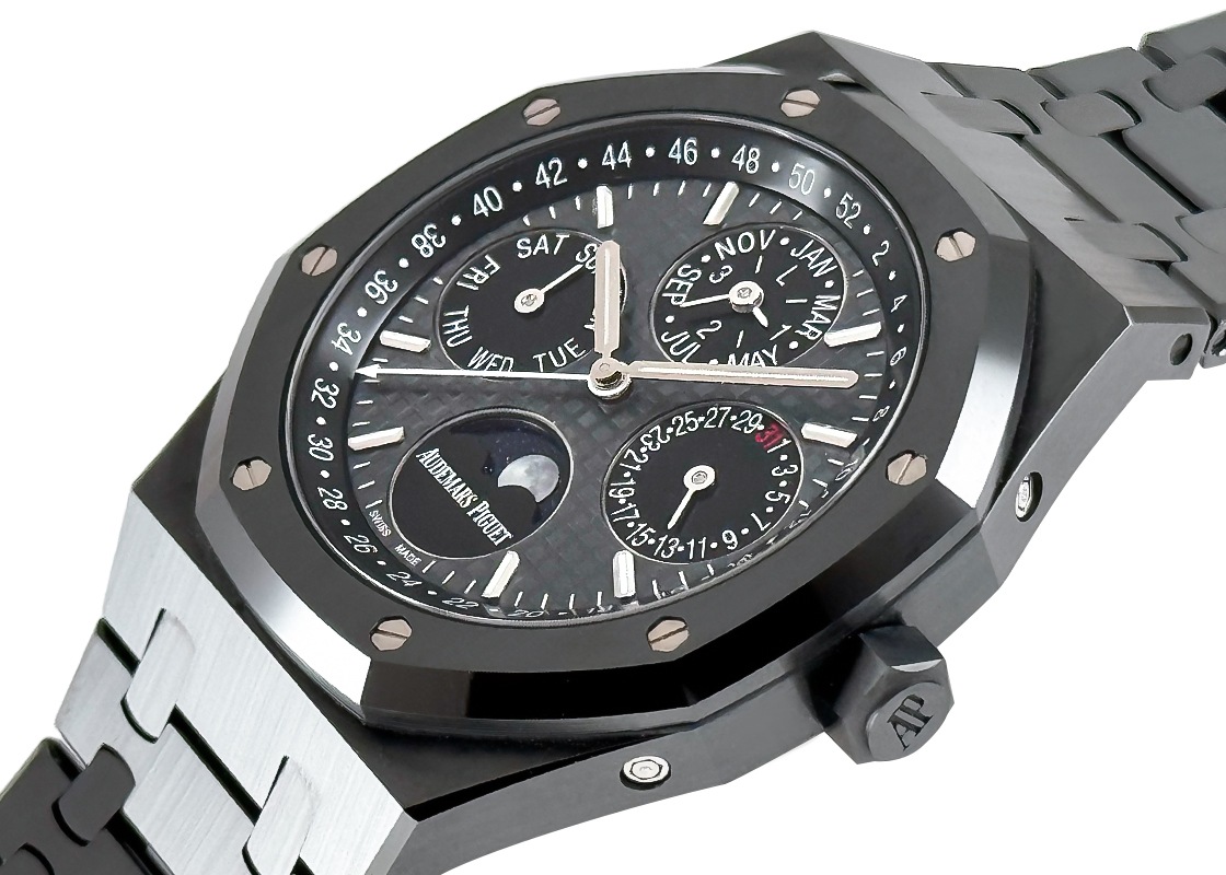 オーデマピゲ - ロイヤルオーク パーペチュアルカレンダー | AUDEMARS PIGUET | 26579CE.OO.1225CE.01 | CE グレー文字盤 自動巻き ブレスレット| 委託品 | 中古