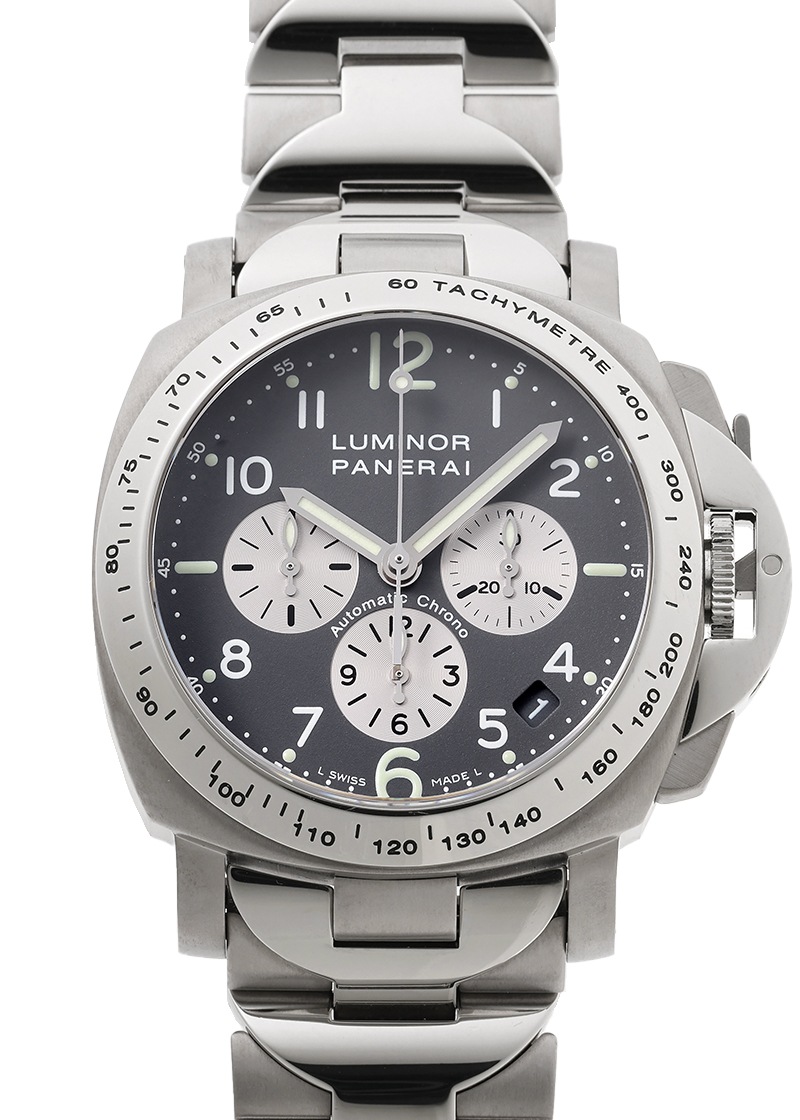 オフィチーネパネライ - ルミノール クロノグラフ | OFFICINE PANERAI | PAM00122 | TI&SS グレー文字盤 自動巻き ブレスレット | 中古