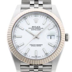 ロレックス - オイスター パーペチュアル デイトジャスト 41 | ROLEX | 126334 | WG&SS 白文字盤 自動巻き ブレスレット 中古