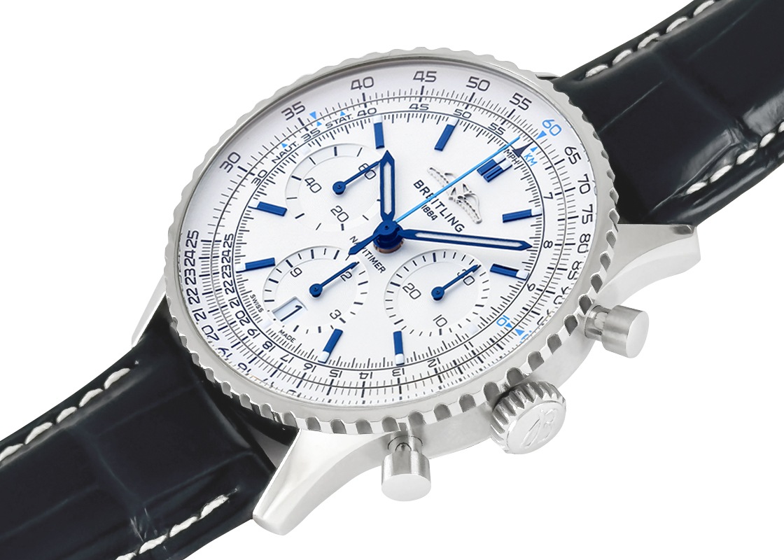 ブライトリング - ナビタイマー B01 クロノグラフ 41 ブティック限定 | BREITLING | AB0139A71G1P1 | SS シルバー文字盤 自動巻き レザー | 中古