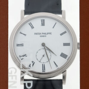 パテックフィリップ - カラトラバ | PATEK PHILIPPE | 5116G-001 | WG エナメル文字盤 手巻き レザー | 中古