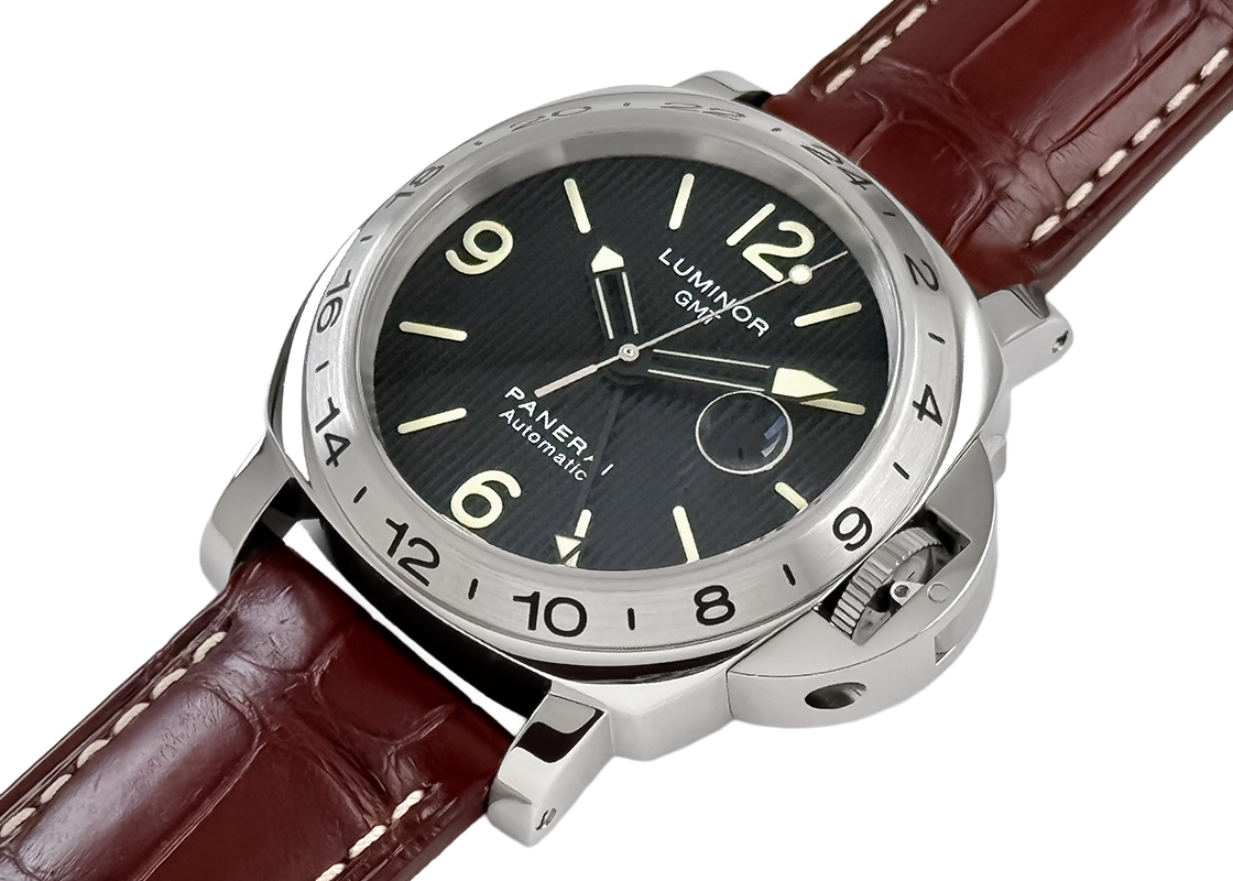 オフィチーネパネライ - ルミノール GMT | OFFICINE PANERAI | PAM00029 | SS 黒文字盤 自動巻き レザー | 中古
