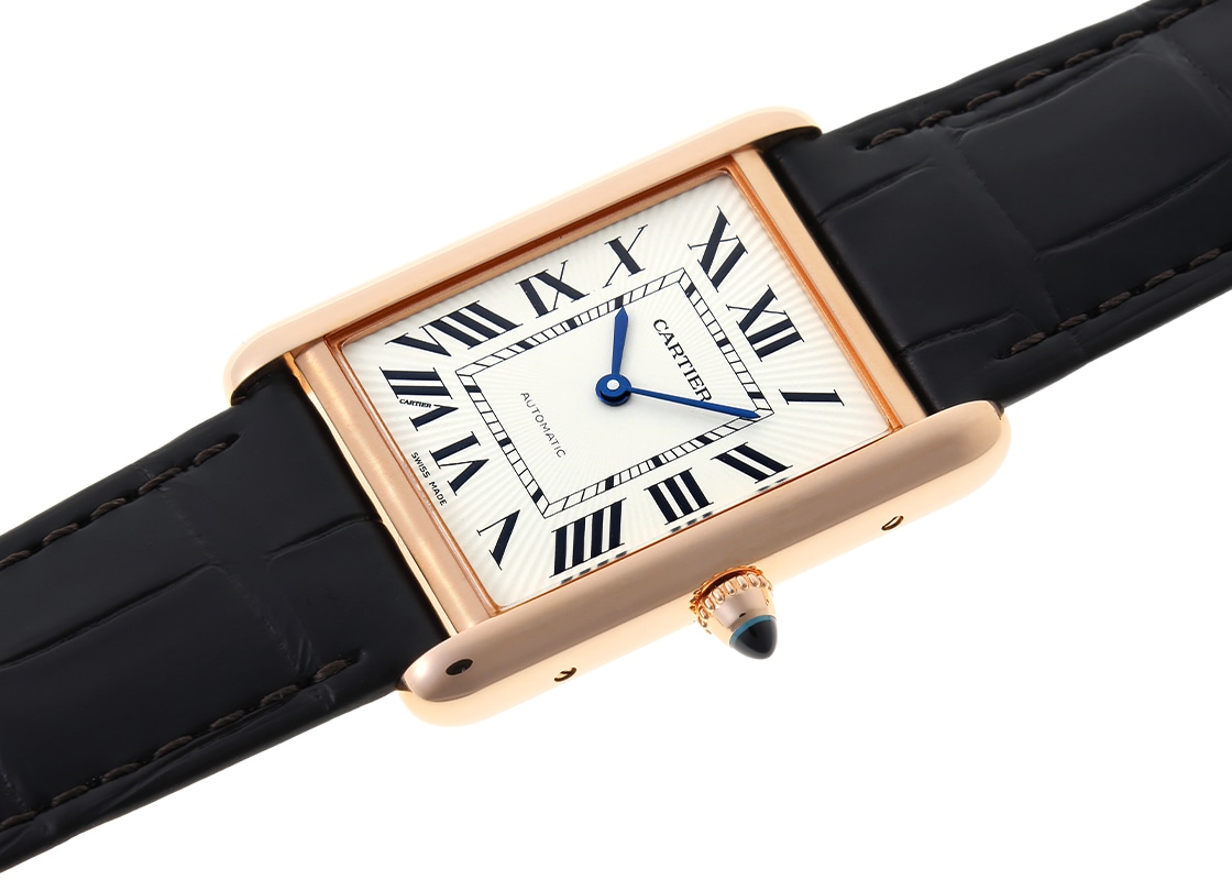 カルティエ - タンクルイ カルティエ LM | CARTIER | WGTA0346 | RG シルバー文字盤 自動巻き レザー