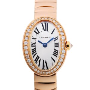 カルティエ - ミニ ベニュワール ベゼルダイヤ | CARTIER | WB520026 | PG シルバー文字盤 クォーツ ブレスレット | 中古