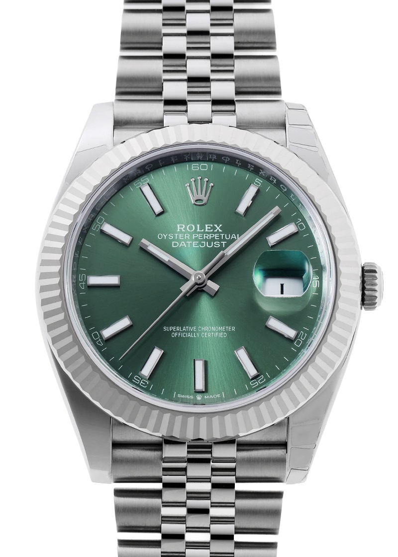 ロレックス - オイスター パーペチュアル デイトジャスト 41 | ROLEX | 126334 | WG&SS ミントグリーン文字盤 自動巻き ブレスレット | 未使用品