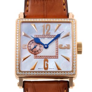 ロジェデュブイ - ゴールデンスクエア ベゼルダイヤ | ROGER DUBUIS | G34 98 5-SD | RG ホワイトシェル文字盤 手巻き レザー | 中古