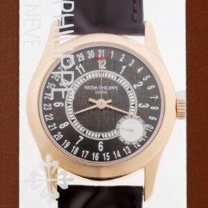パテックフィリップ - カラトラバ | PATEK PHILIPPE | 6000R-001 | RG ブラウン文字盤 自動巻き レザー | 中古