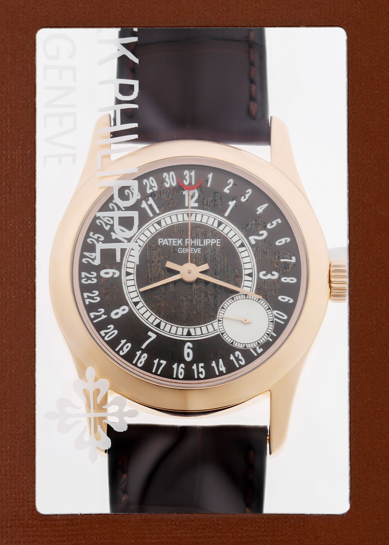 パテックフィリップ - カラトラバ | PATEK PHILIPPE | 6000R-001 | RG ブラウン文字盤 自動巻き レザー | 中古