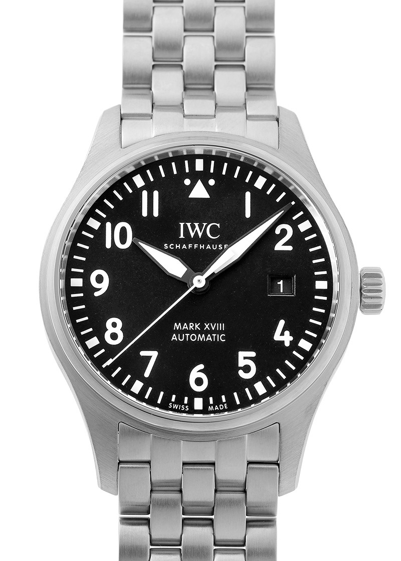 IWC - パイロットウォッチ マークXVIII | INTERNATIONAL WATCH COMPANY | IW327015 | SS 黒文字盤 自動巻き ブレスレット | 中古