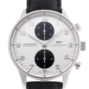 IWC - ポルトギーゼ クロノグラフ | INTERNATIONAL WATCH COMPANY | IW371411 | SS 白/黒文字盤 自動巻き レザー | 中古