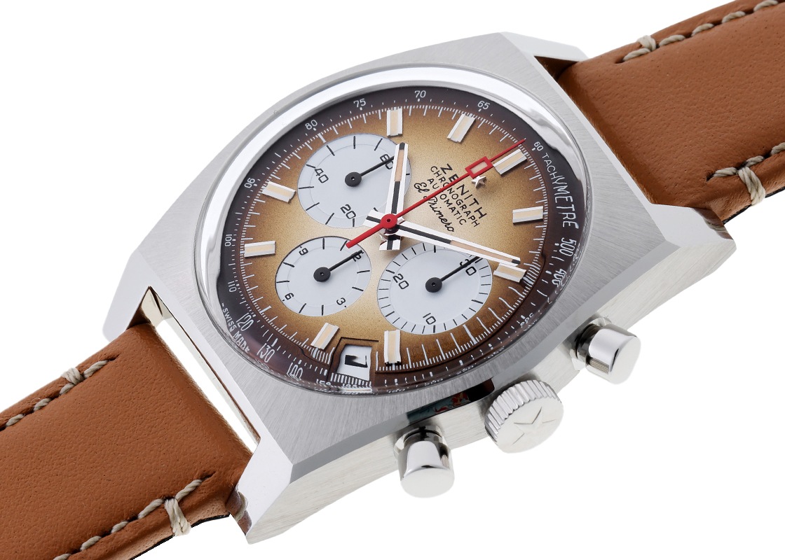 ゼニス - クロノマスター リバイバル エルプリメロ A385 | ZENITH | 03.A384.400/385.C855 | SS ブラウン文字盤 自動巻き レザー | 未使用品