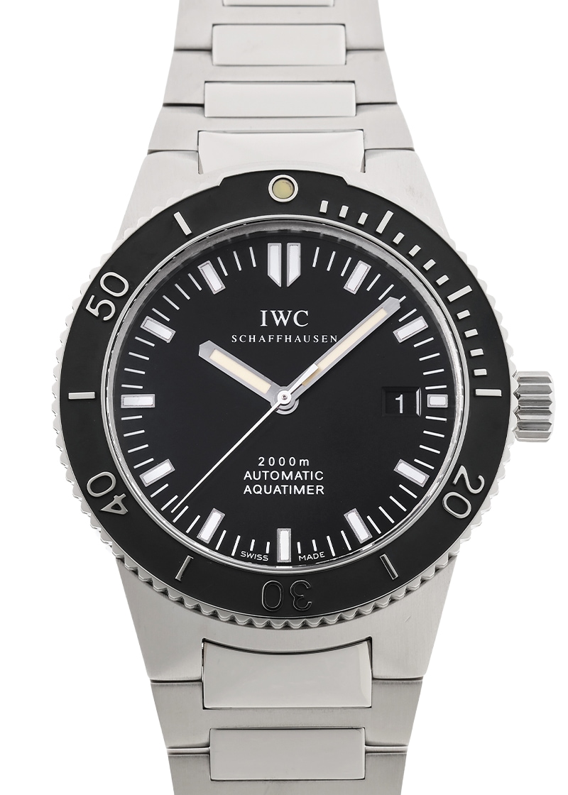 IWC - GST アクアタイマー | INTERNATIONAL WATCH COMPANY | IW353602 | SS 黒文字盤 自動巻き ブレスレット | 中古