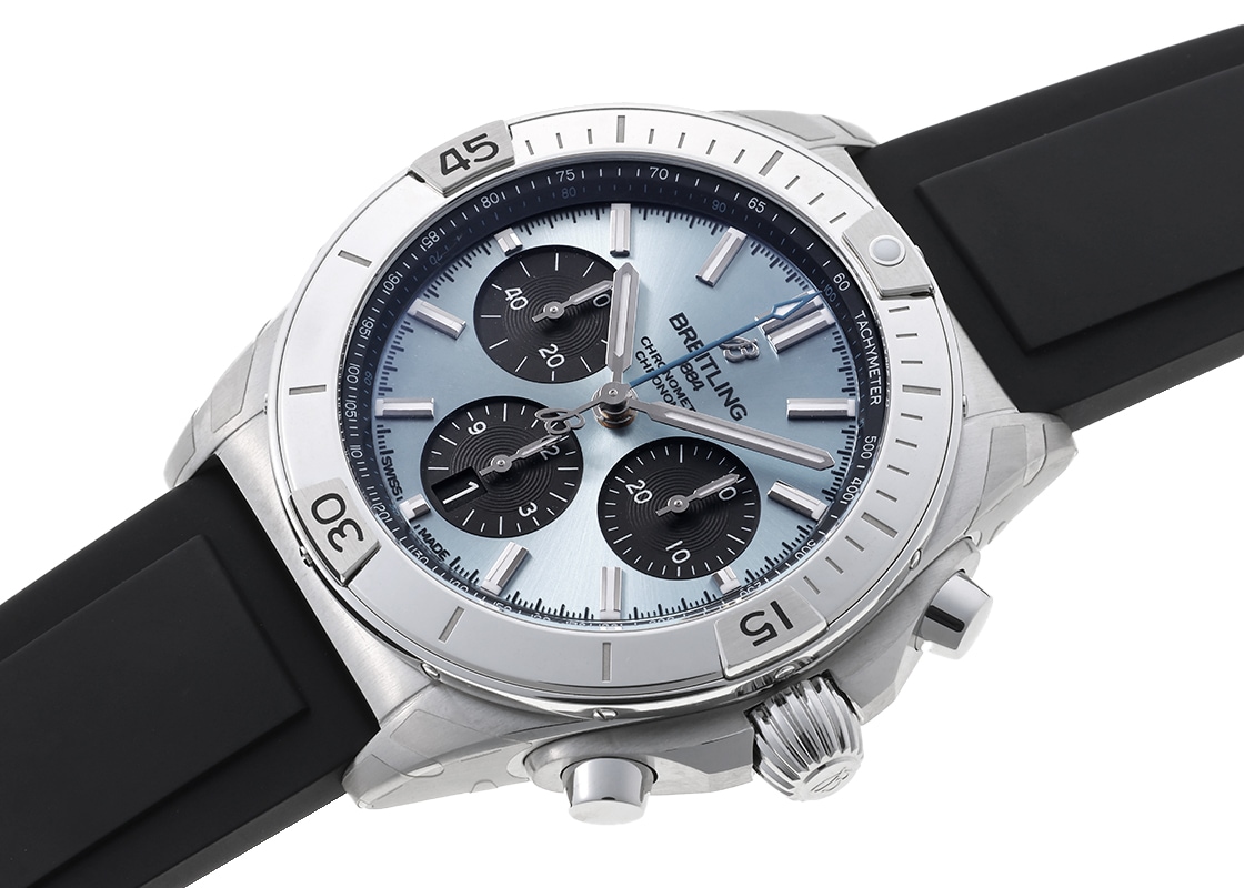 ブライトリング - クロノマット B01 42 | BREITLING | PB0134101C1S1(PB0134) | PT&SS アイスブルー文字盤 自動巻き ラバー | 未使用品
