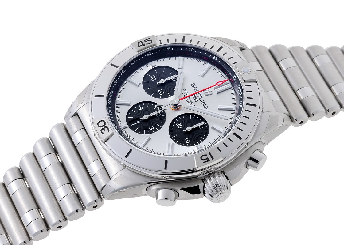 ブライトリング - クロノマット B01 42 | BREITLING | AB0134101G1A1(AB0134) | SS シルバー/黒文字盤 自動巻き ブレスレット | 未使用品