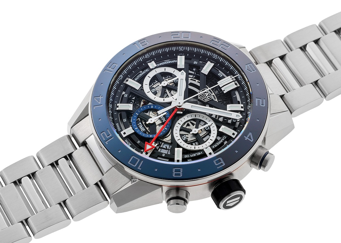タグホイヤー - カレラ クロノグラフ キャリバーホイヤー02 | TAG HEUER | CBG2A1Z.BA0658 | SS 黒文字盤 自動巻き ブレスレット | 未使用品
