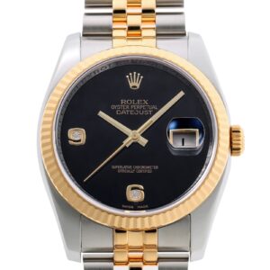 ロレックス - オイスター パーペチュアル デイトジャスト | ROLEX | 116233 2BR | YG&SS オニキス文字盤 自動巻き ブレスレット | 中古