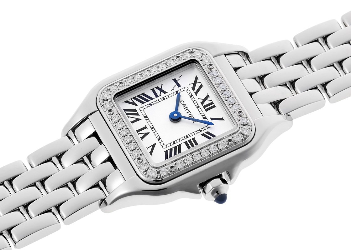 カルティエ - パンテール ドゥ カルティエ SM ベゼルダイヤ | CARTIER | W4PN0016 | SS シルバー文字盤 クォーツ ブレスレット