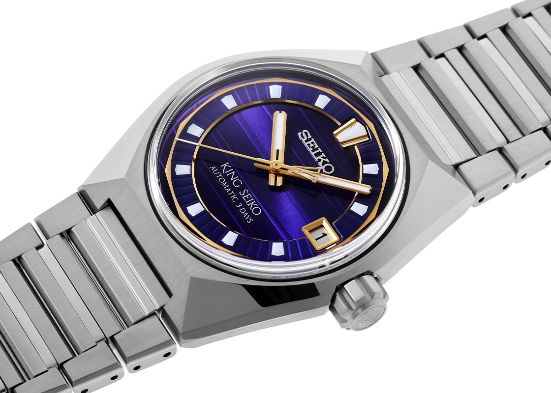 キングセイコー - バナック セイコーウオッチサロン専用モデル | KING SEIKO | SDKV001(8L45-00B0) | SS パープル文字盤 自動巻き ブレスレット | 未使用品