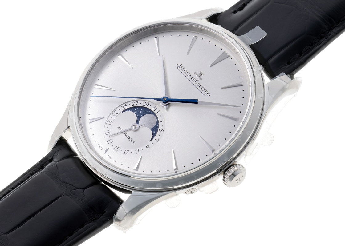 ジャガールクルト - マスター ウルトラスリム ムーン | JAEGER LECOULTRE | Q1368430 | SS シルバー文字盤 自動巻き レザー