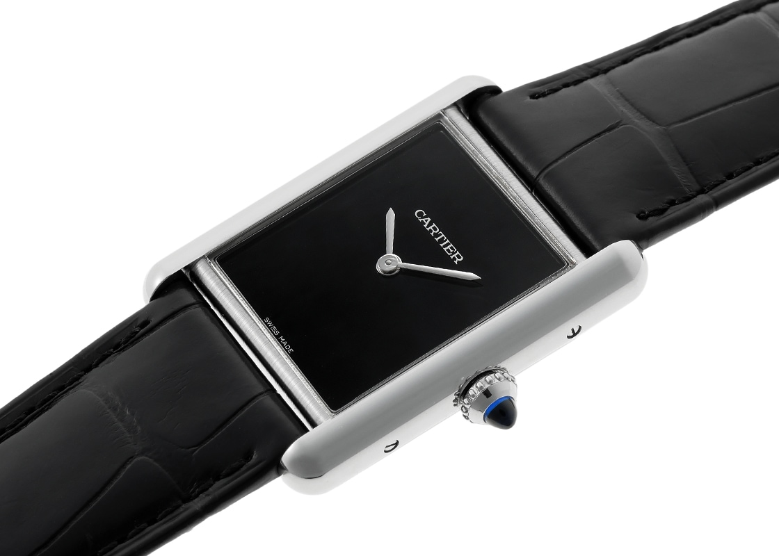 カルティエ - タンクマスト LM | CARTIER | WSTA0072 | SS 黒文字盤 クォーツ レザー | 中古