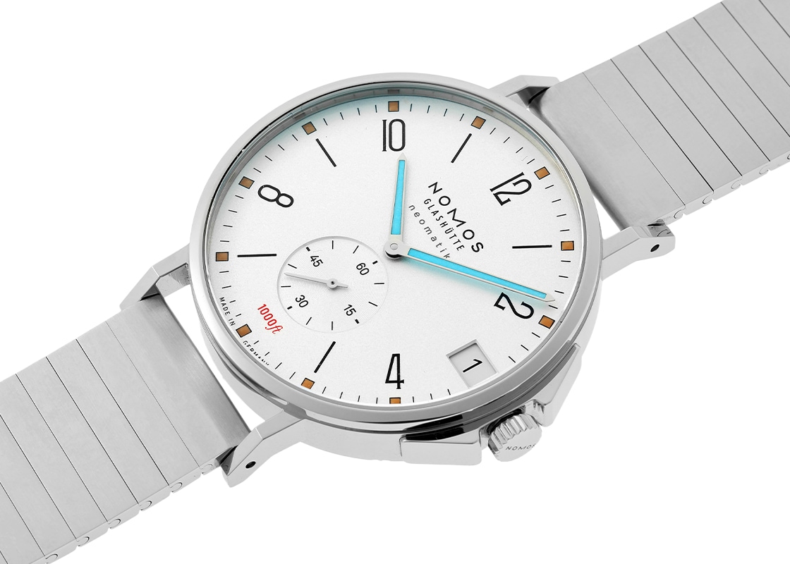 ノモス - グラスヒュッテ タンジェント スポーツ ネオマティック 42 デイト | NOMOS | TNS161011W2M | SS シルバー文字盤 自動巻き ブレスレット | 未使用品